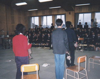福岡高校にて（1999.3.19）